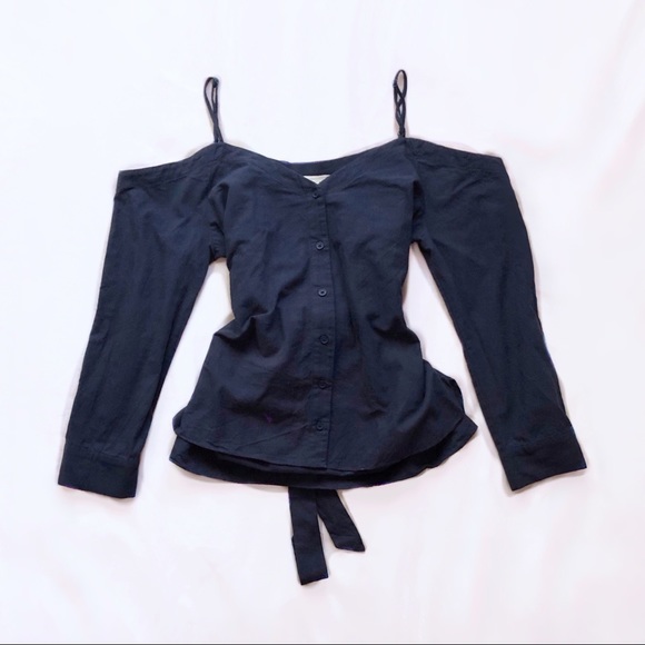 everly ⋆ tie back cold shoulder top - Picture 1 of 6